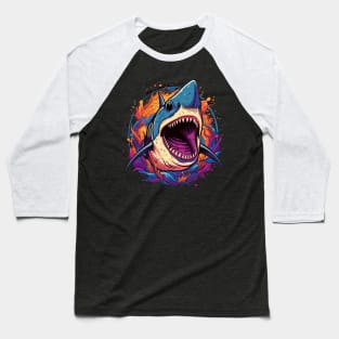 Shark Smiling Baseball T-Shirt